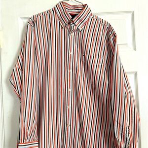 Tommy Hilfiger, long sleeve casual, button-down shirt. Size large.